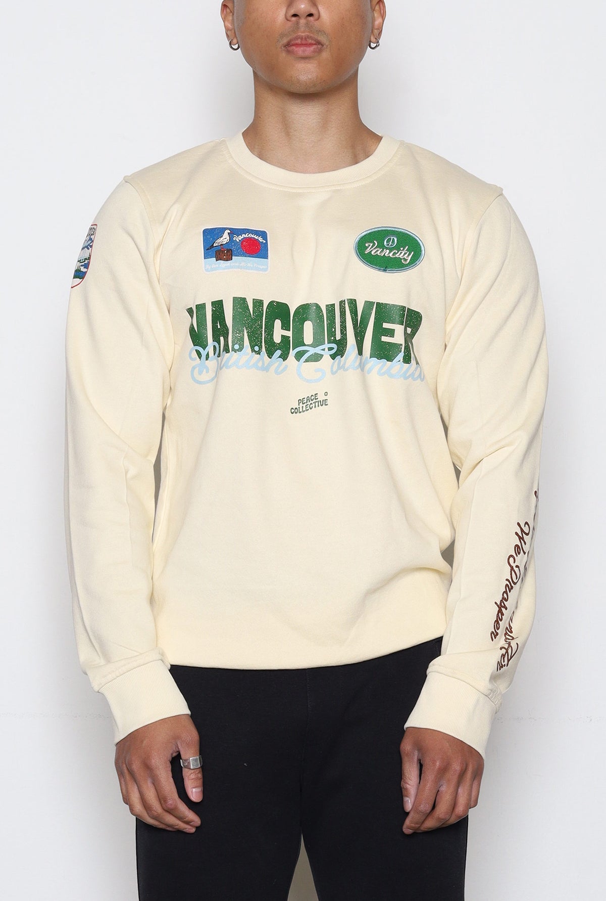 Vancouver British Columbia Patch Crewneck - Ivory