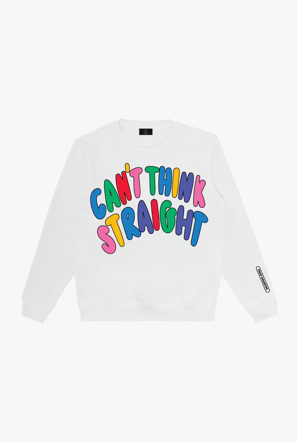 Can't Think Straight Crewneck - White