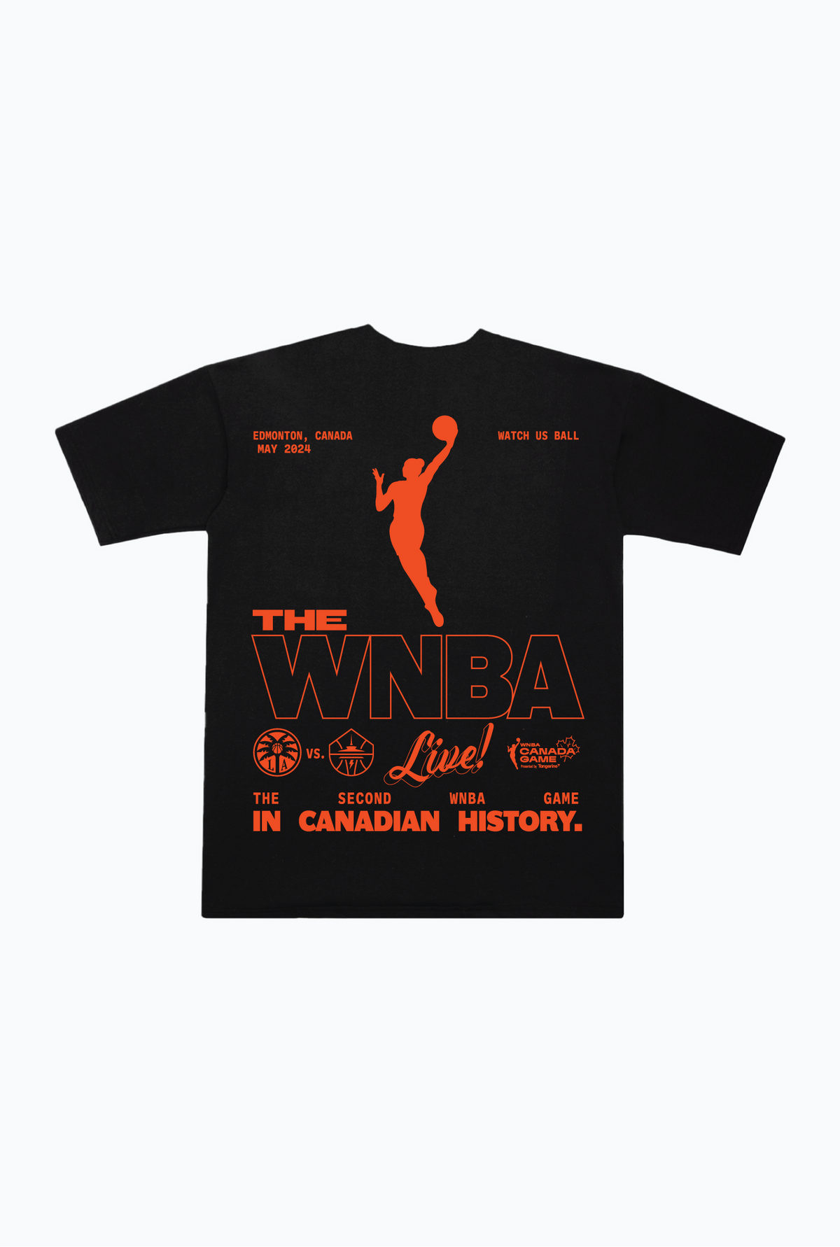 WNBA 2024 Canada Game Day Premium T-Shirt - Black