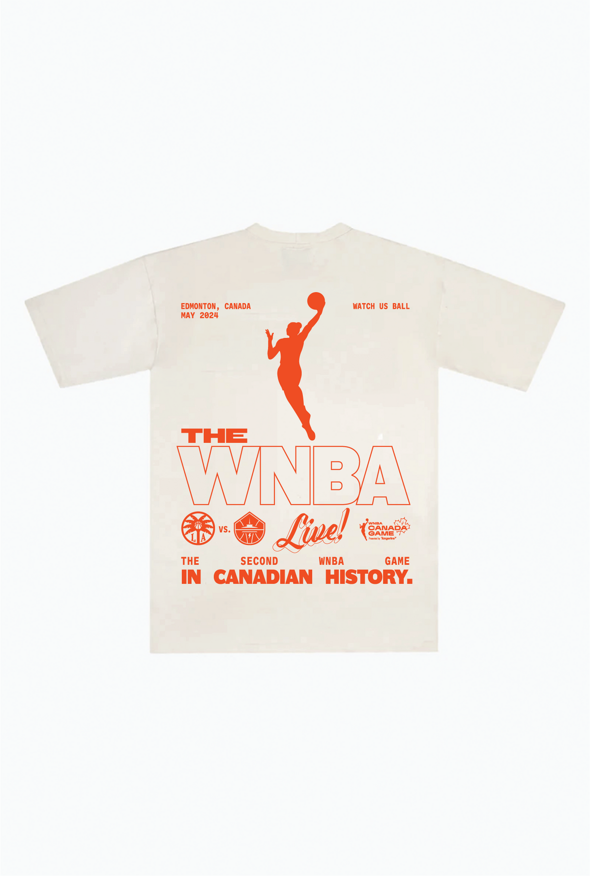 WNBA 2024 Canada Game Day Premium T-Shirt - Ivory