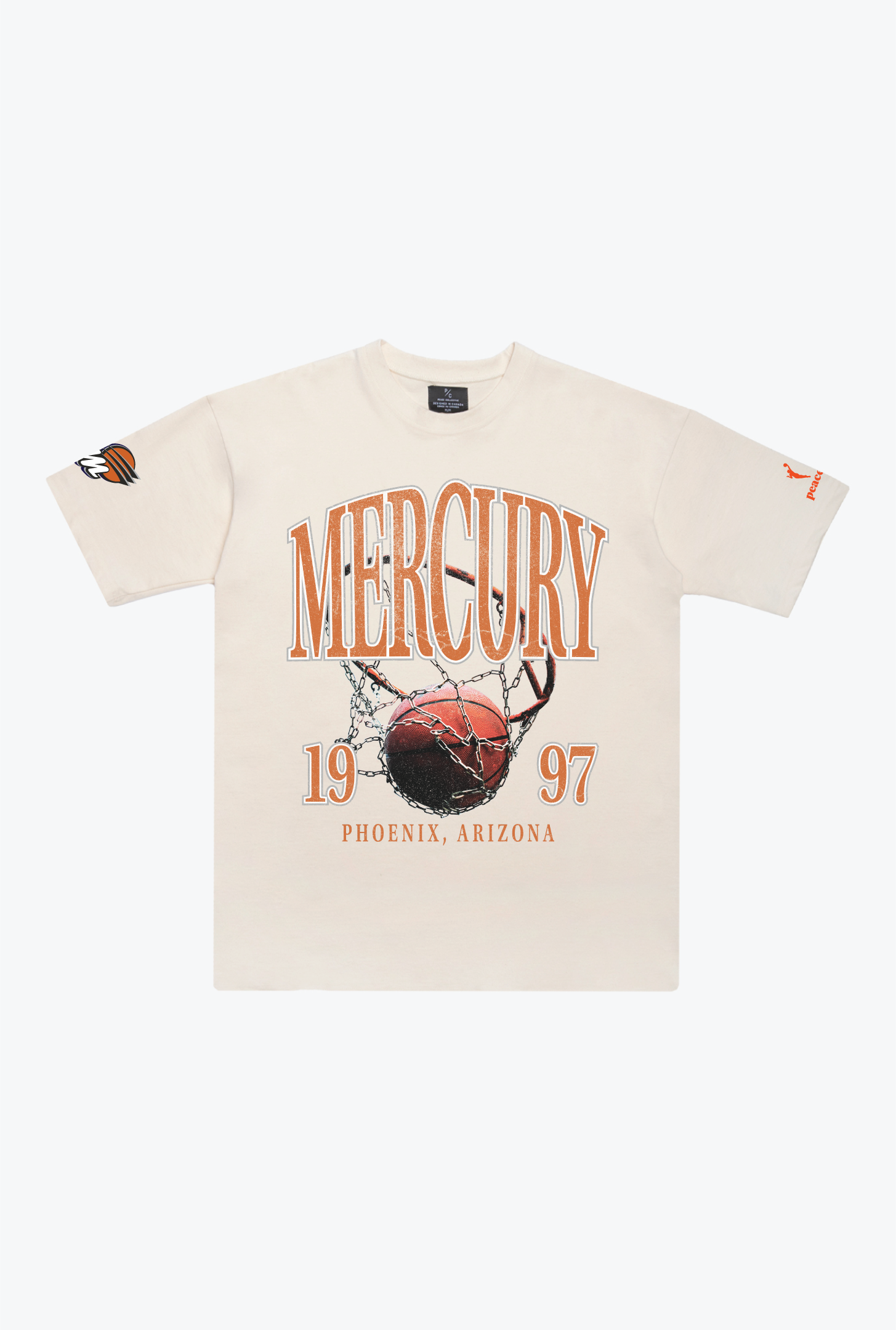 Phoenix Mercury Vintage Heavyweight T-Shirt - Ivory