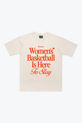 WNBA Women's Basketball is Here to Stay Heavyweight T-Shirt - Ivory