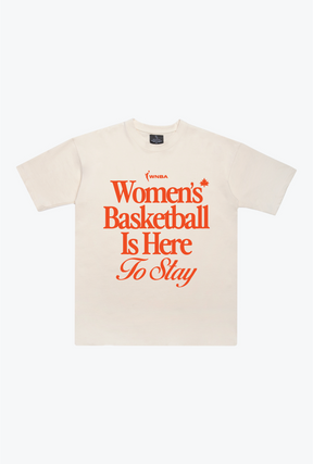 WNBA Women's Basketball is Here to Stay Heavyweight T-Shirt - Ivory