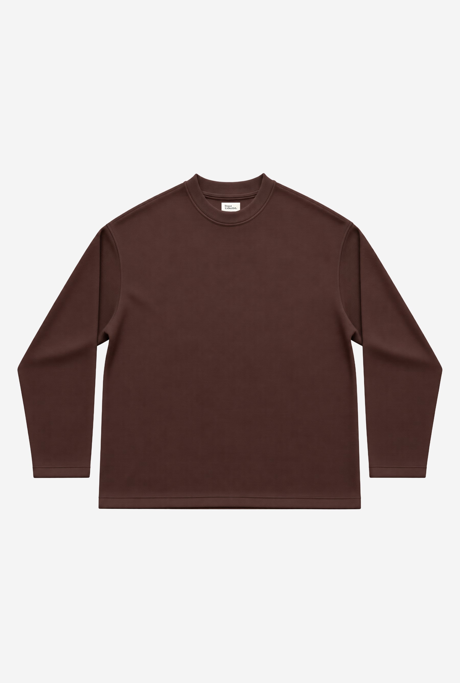 Peace Waffle Knit Thermal - Dark Chocolate