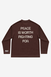 Peace Waffle Knit Thermal - Dark Chocolate