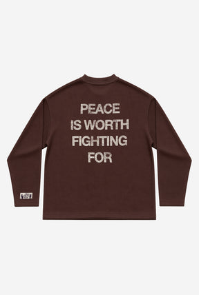 Peace Waffle Knit Thermal - Dark Chocolate