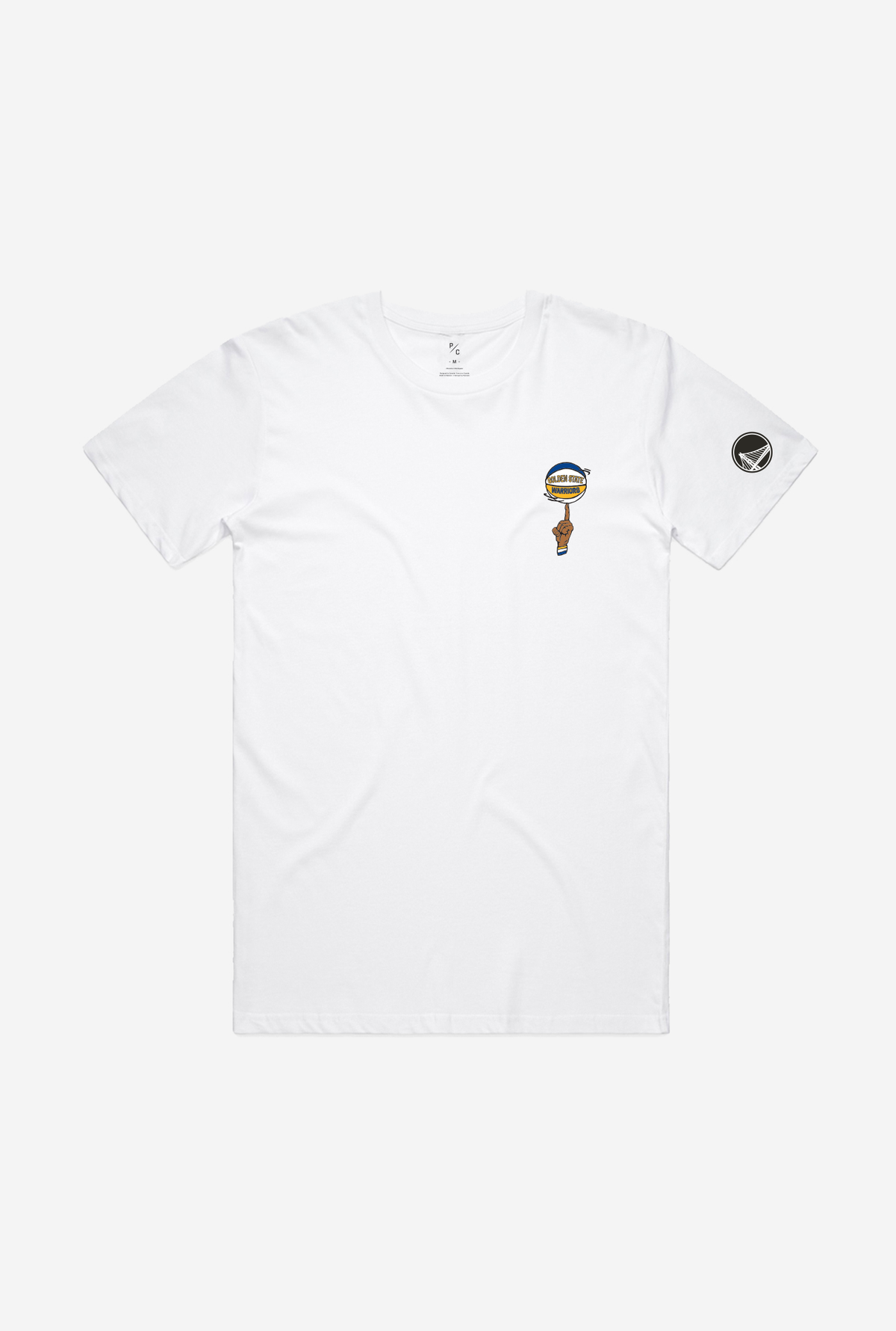 Golden State Warriors Spinning Ball T-Shirt - White