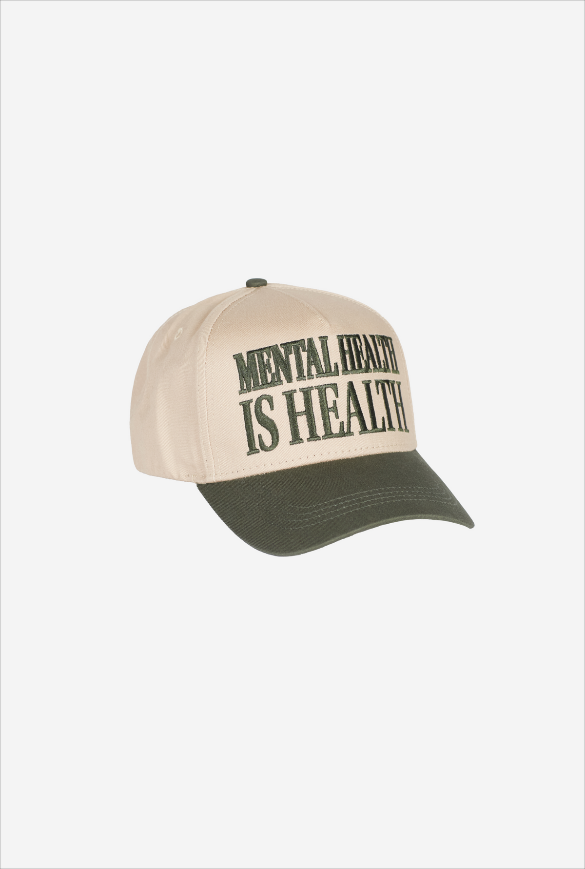 Mental Health is Health A Frame Cap - Cream/Green