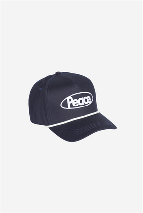 Peace A Frame Golfer Cap - Ivory/Navy