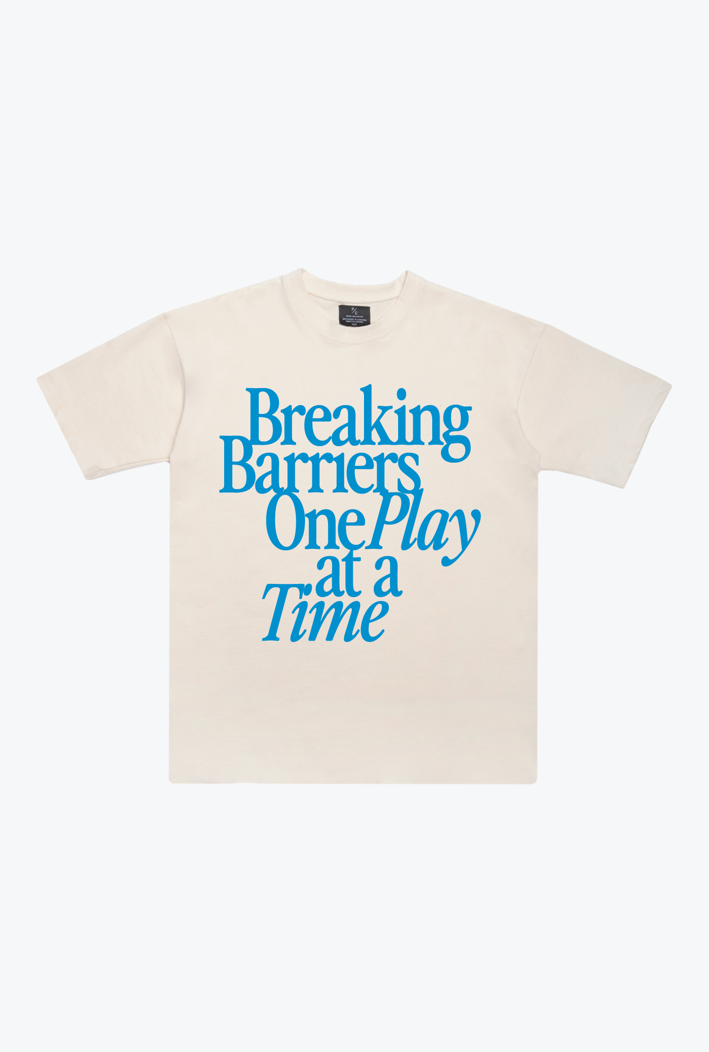 Breaking Barriers One Play at a Time Heavyweight T-Shirt - Ivory