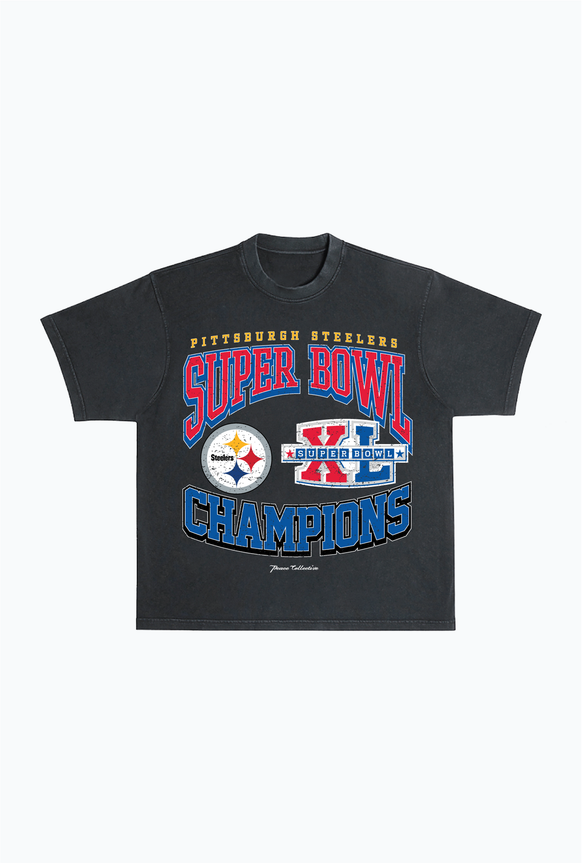 Pittsburgh Steelers Super Bowl XL Heavyweight T-Shirt - Black