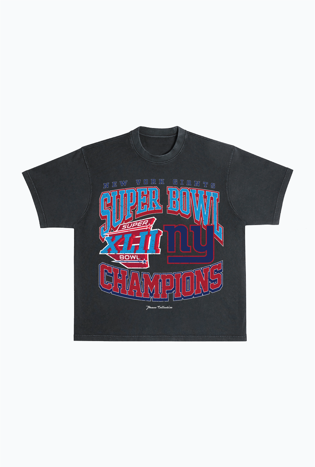 New York Giants Super Bowl XLII Heavyweight T-Shirt - Black