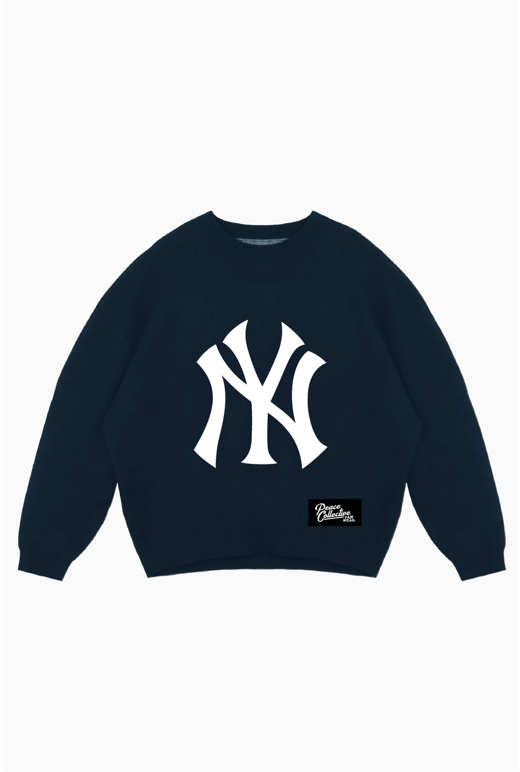 【美品】Loved one Logo Jacquard Knit Navy The Alpaca Jacquard Knitted Sweater – Tête de Mule