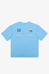 Argentinien Tri-Logo-T-Shirt – Hellblau