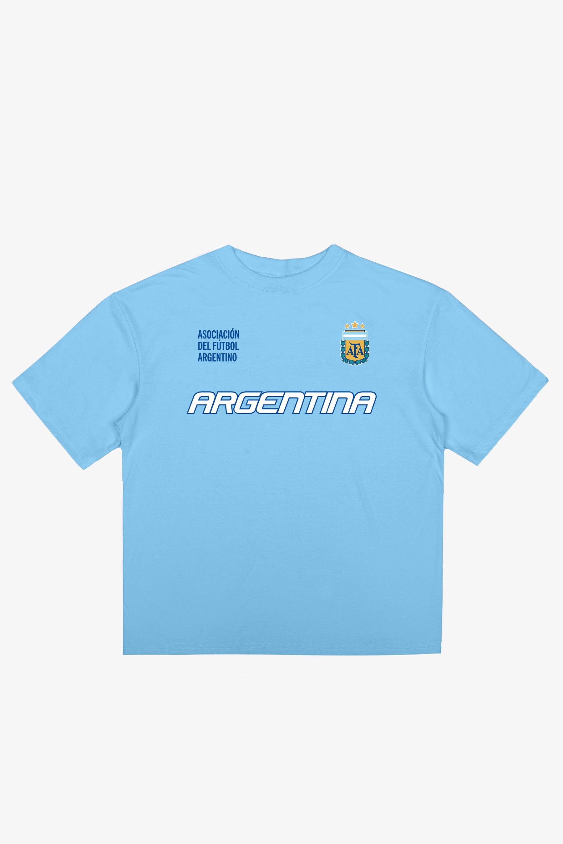 Argentinien Tri-Logo-T-Shirt – Hellblau