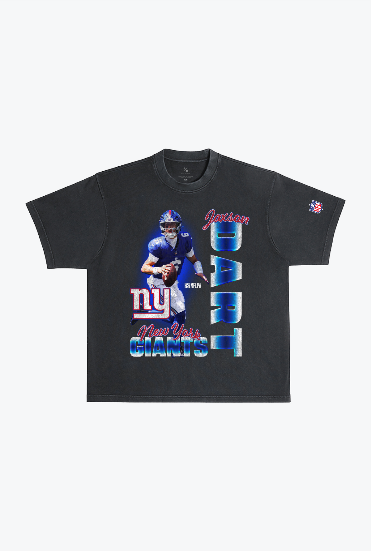 Jaxson Dart Heavyweight Garment Dyed T-Shirt - Black