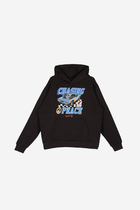 Chasing Peace Racing Heavyweight Hoodie - Black