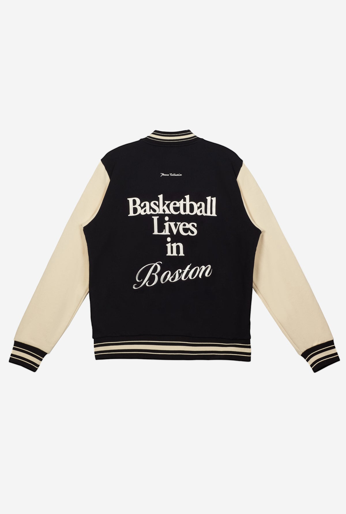 Basketball Lives in Boston Letterman Jacket - Black/Cream