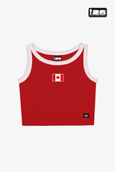FIFA Fußball-Weltmeisterschaft 2026™ Kanada Damen-Tanktop (kurz geschnitten) – Rot