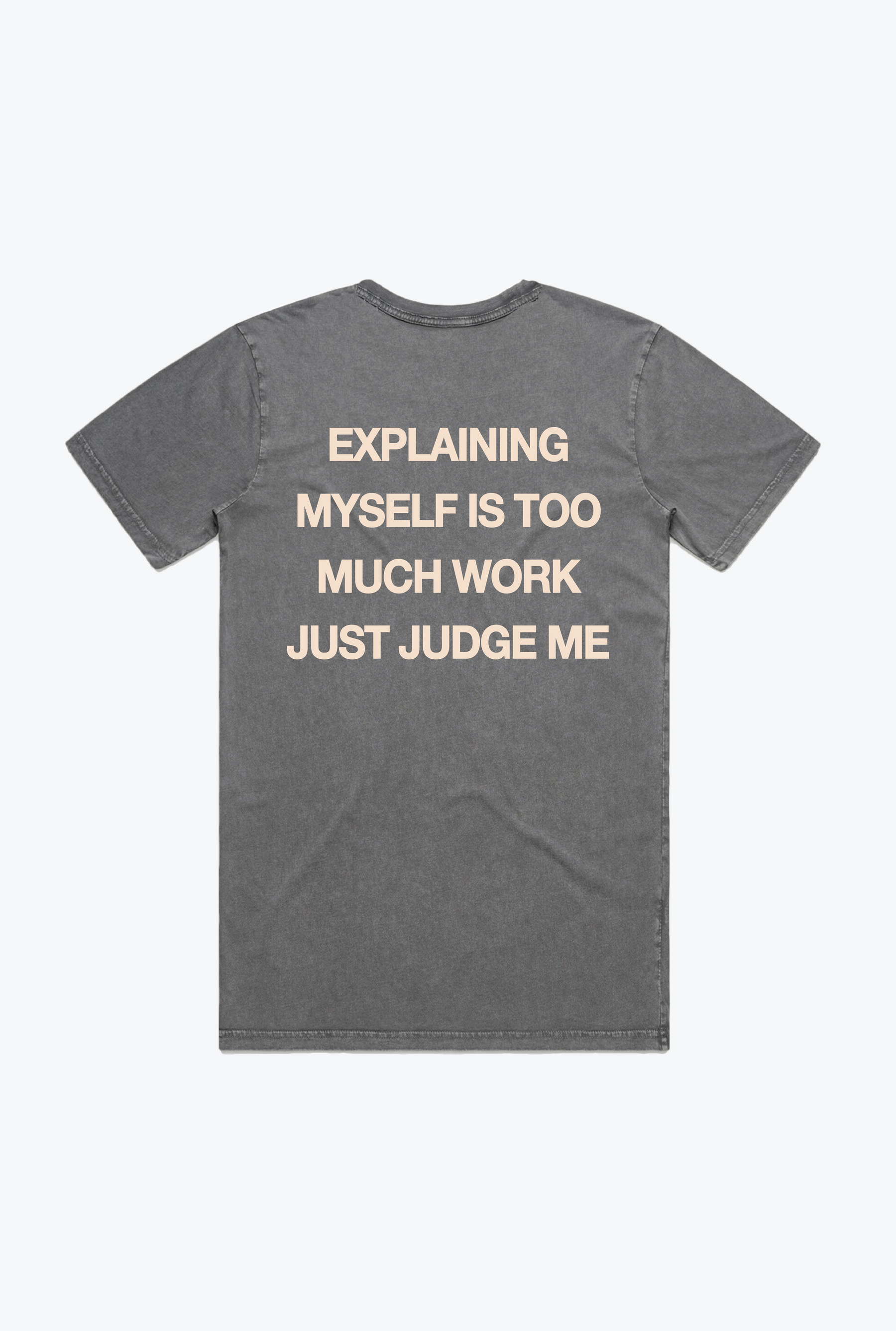 Judge Me Heavyweight Garment Dyed T-Shirt - Grey