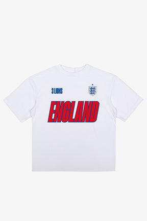 England Tri Logo T-Shirt - Weiß