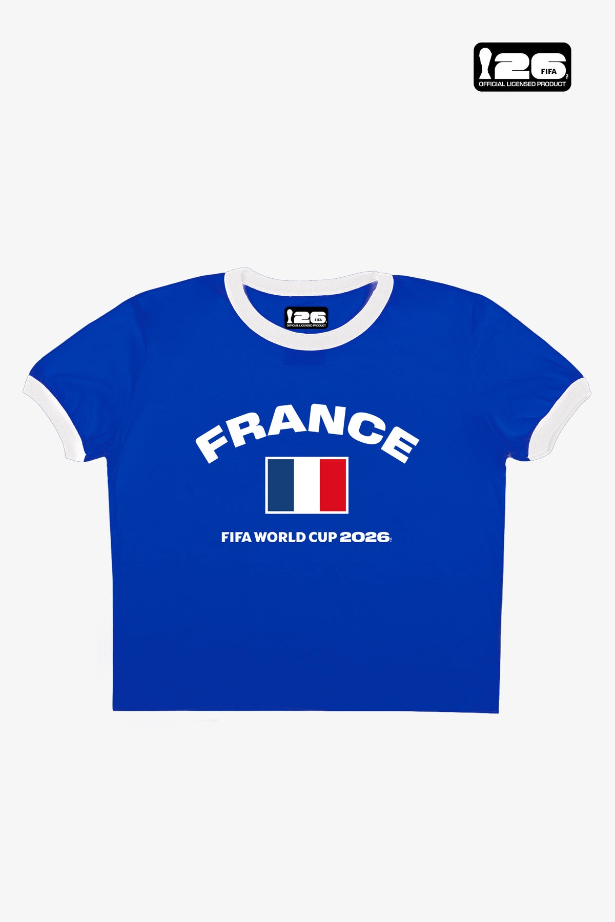FIFA Weltmeisterschaft 2026™ Frankreich Cropped Ringer T-Shirt - Royal