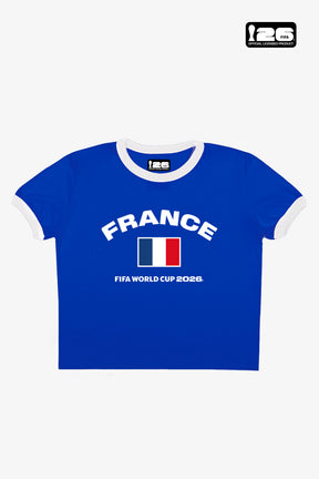 FIFA World Cup 2026™ France Cropped Ringer T-Shirt - Royal
