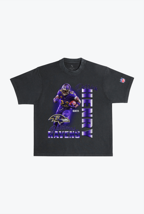 Derrick Henry Heavyweight Garment Dyed T-Shirt - Black