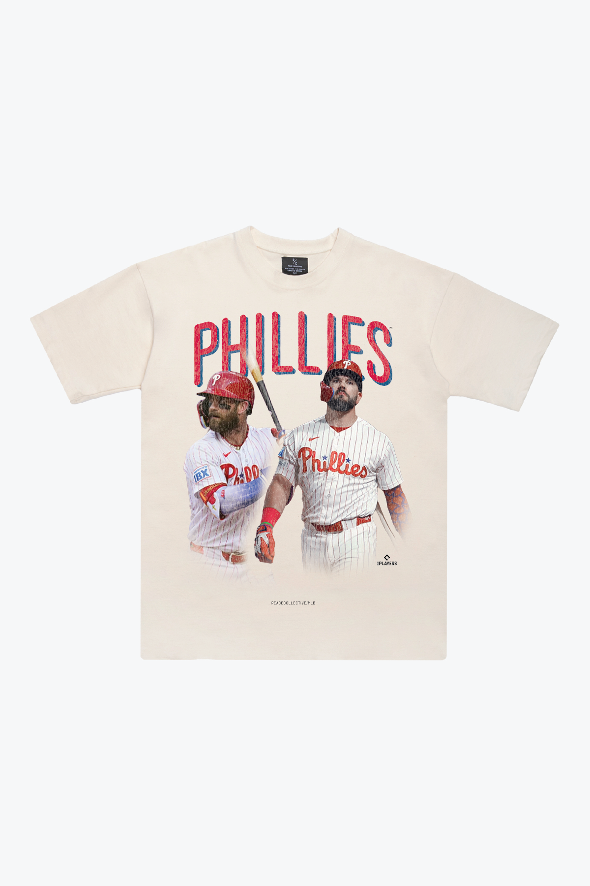 Philadelphia Phillies Team Heavyweight T-Shirt - Ivory