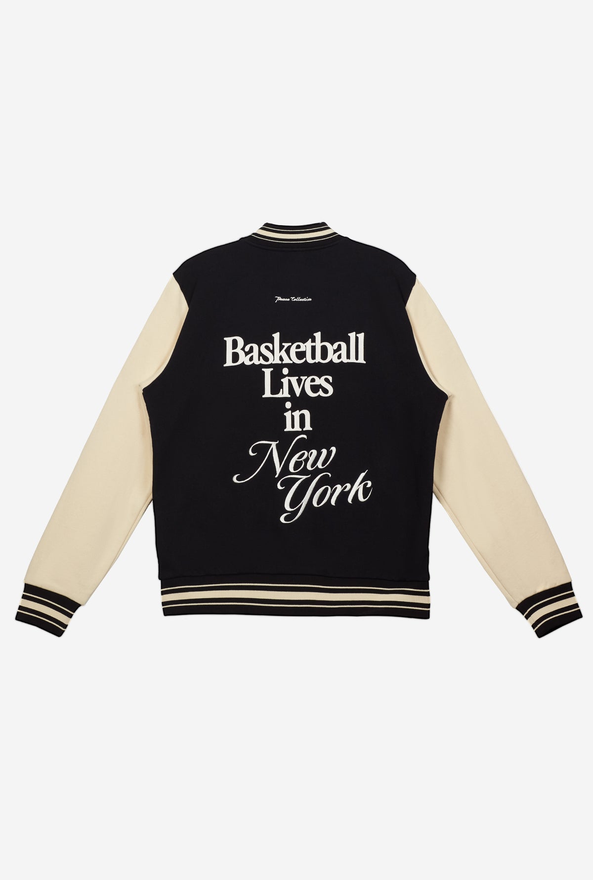 Basketball Lives in New York Letterman Jacket - Black/Cream