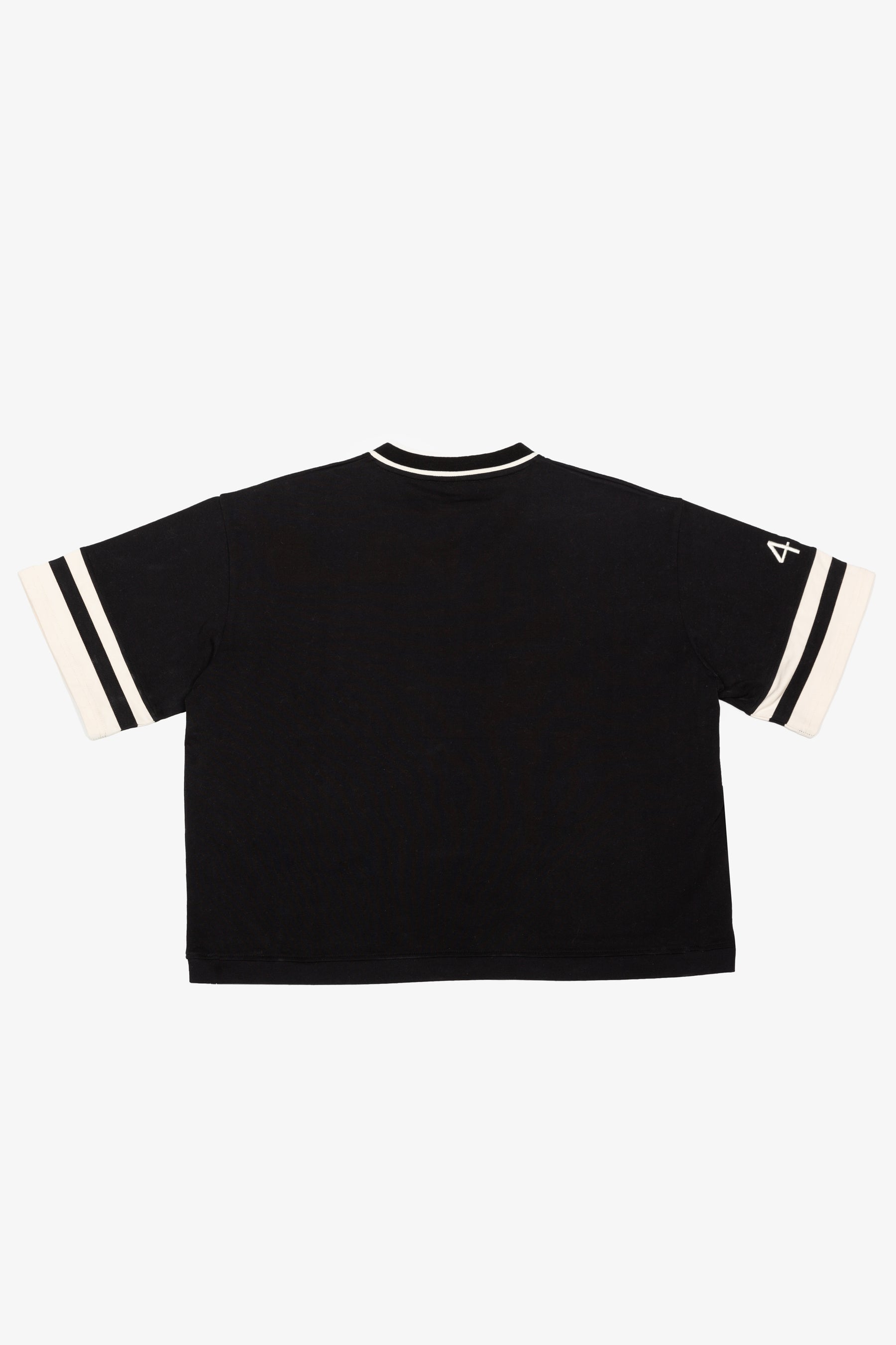 P/C x Jackie Robinson: Schweres V-Ausschnitt-T-Shirt – Schwarz