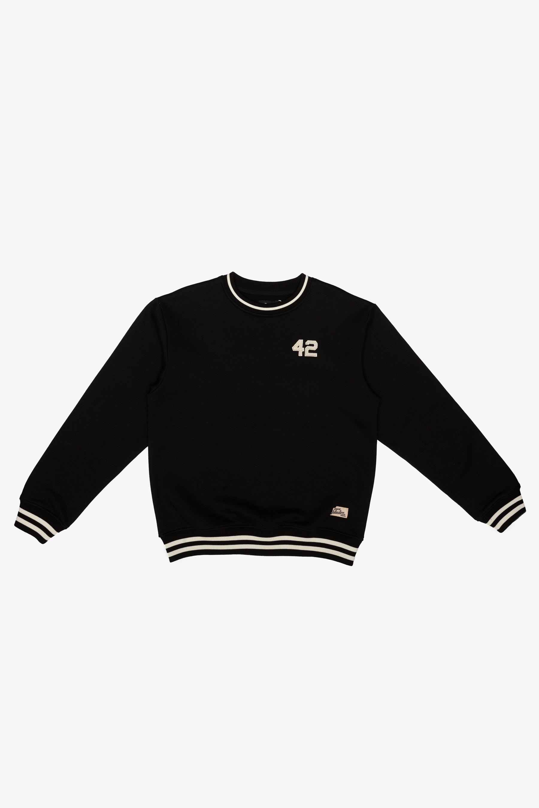 P/C x Jackie Robinson Ribbed Heavyweight Crewneck - Black