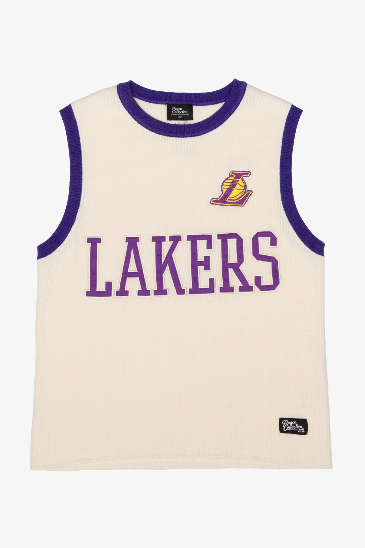 Maillot de basketball tricoté des Lakers de Los Angeles - Ivoire