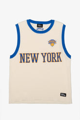 Maillot de basketball tricoté des Knicks de New York - Ivoire