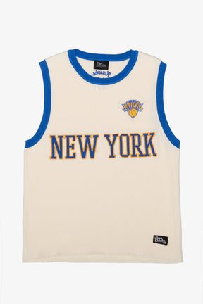 Maillot de basketball tricoté des Knicks de New York - Ivoire