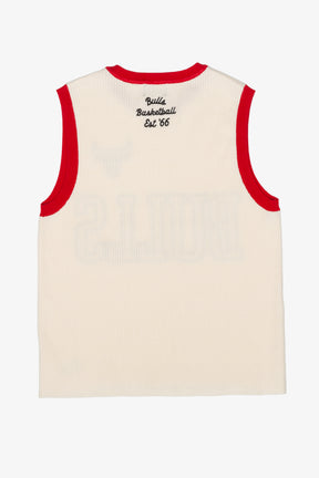 Chicago Bulls Strick-Basketballtrikot - Elfenbein