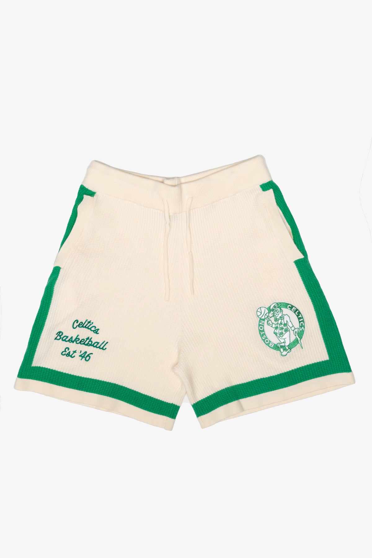 Short de basketball en maille Boston Celtics - Ivoire