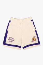Short de basketball en maille Los Angeles Lakers - Ivoire