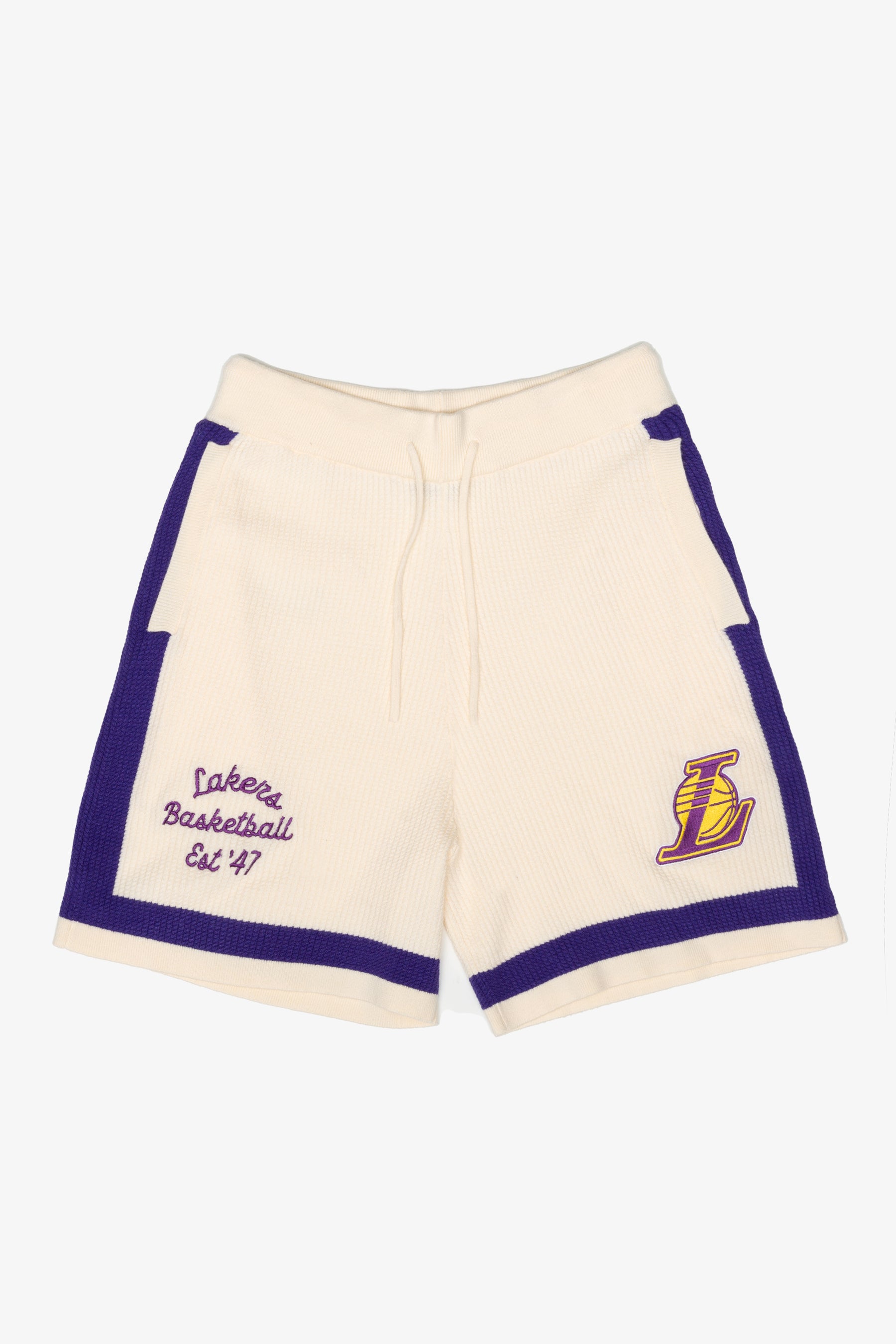 Short de basketball en maille Los Angeles Lakers - Ivoire