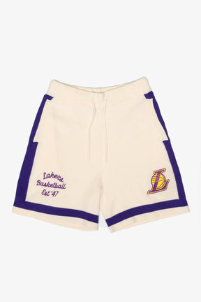 Short de basketball en maille Los Angeles Lakers - Ivoire