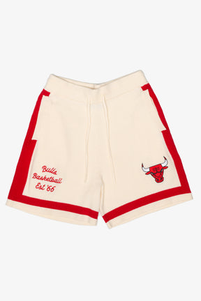 Chicago Bulls Strick-Basketballshorts – Elfenbein