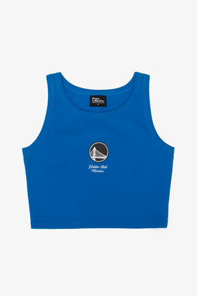 Golden State Warriors Cropped Tanktop – Blau