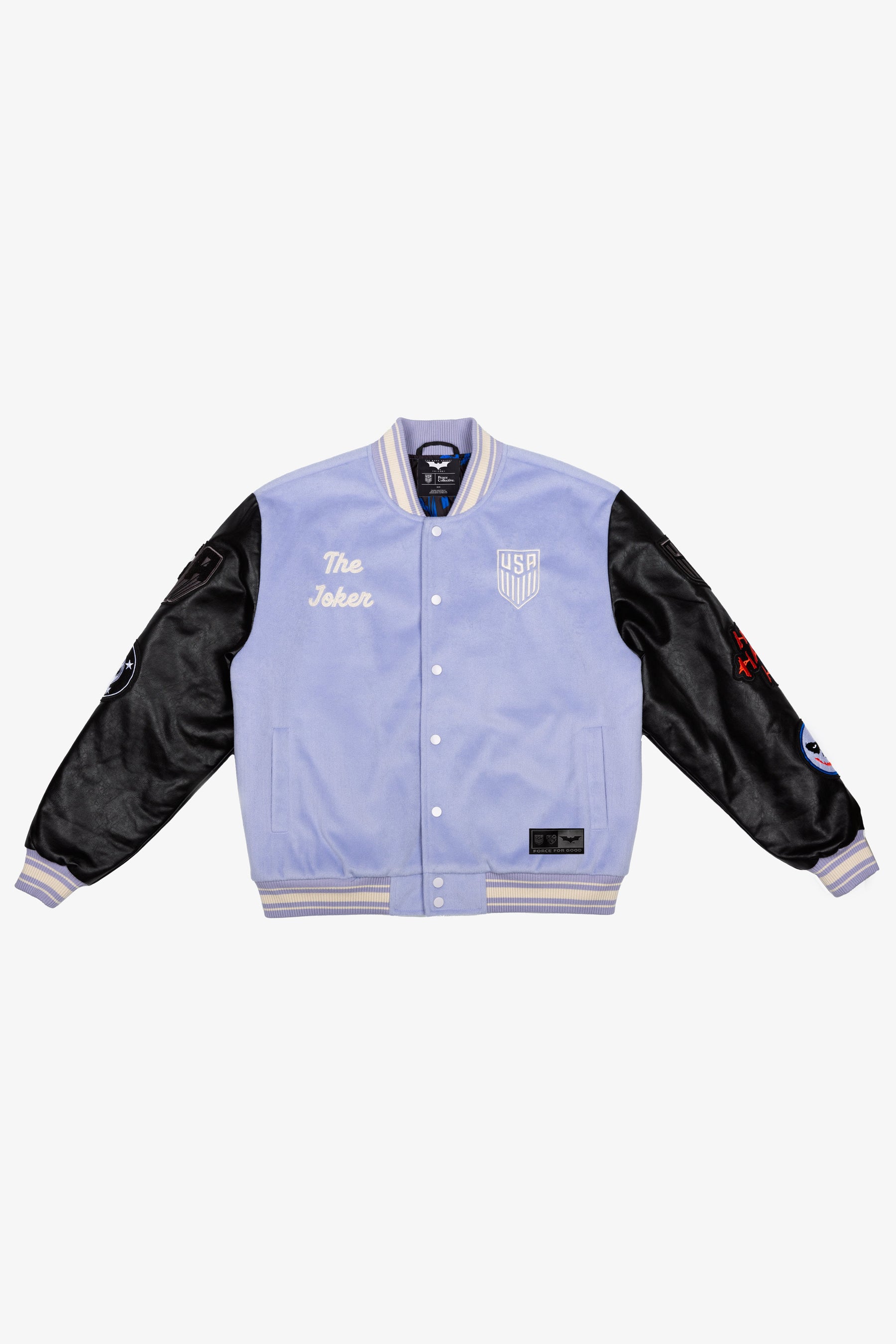 Chaqueta de nylon US Soccer x DC Comics Joker Varsity - Púrpura