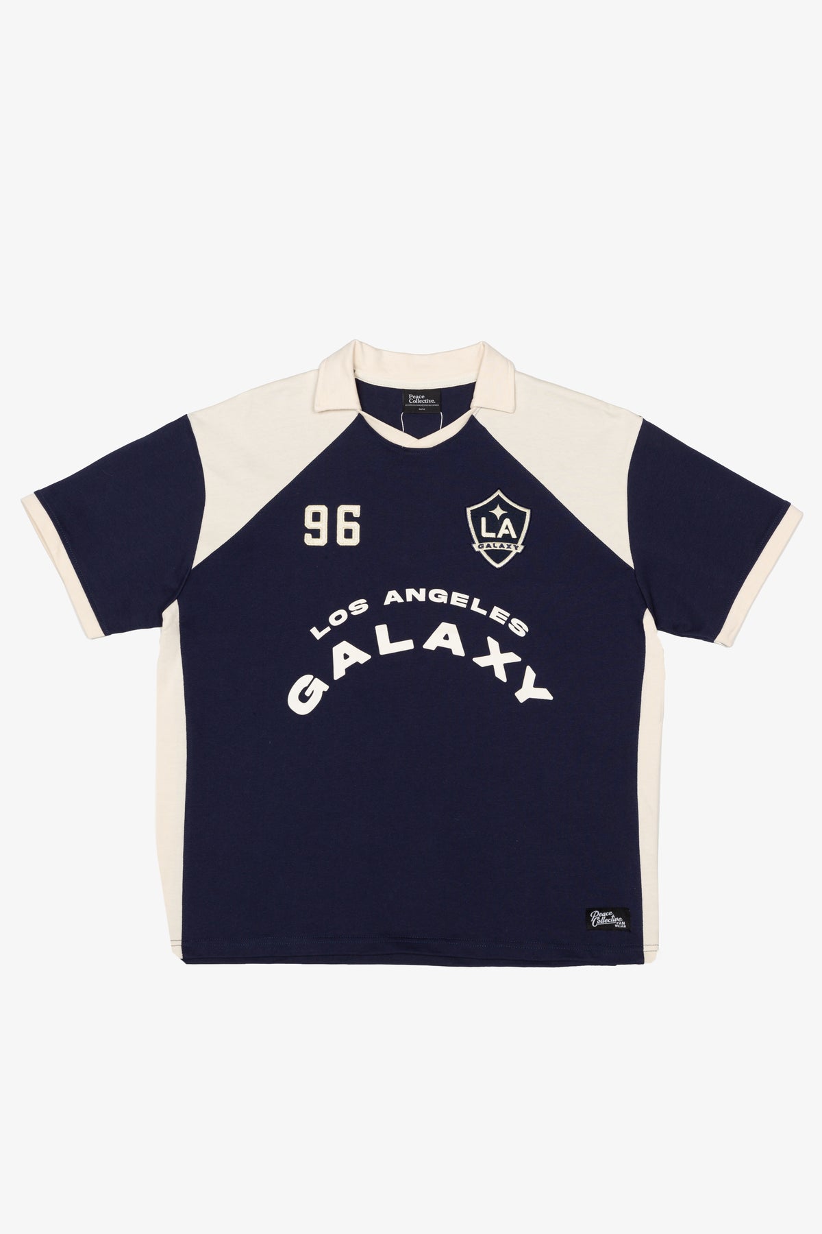 Los Angeles Galaxy Colour Block Soccer Jersey - Navy / Ivory