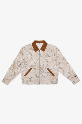 Peace Corduroy Work Jacket - Floral