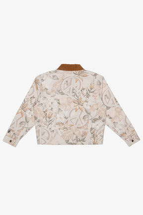 Peace Corduroy Work Jacket - Floral