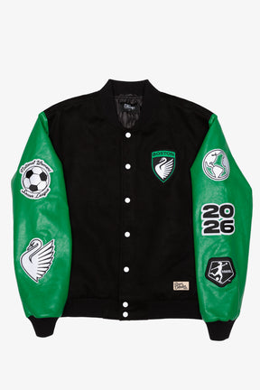 Boston Legacy FC Patchwork Letterman Jacket - Black / Green