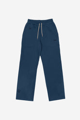 Peace Open Hem Pigment Dye Sweatpants - Navy
