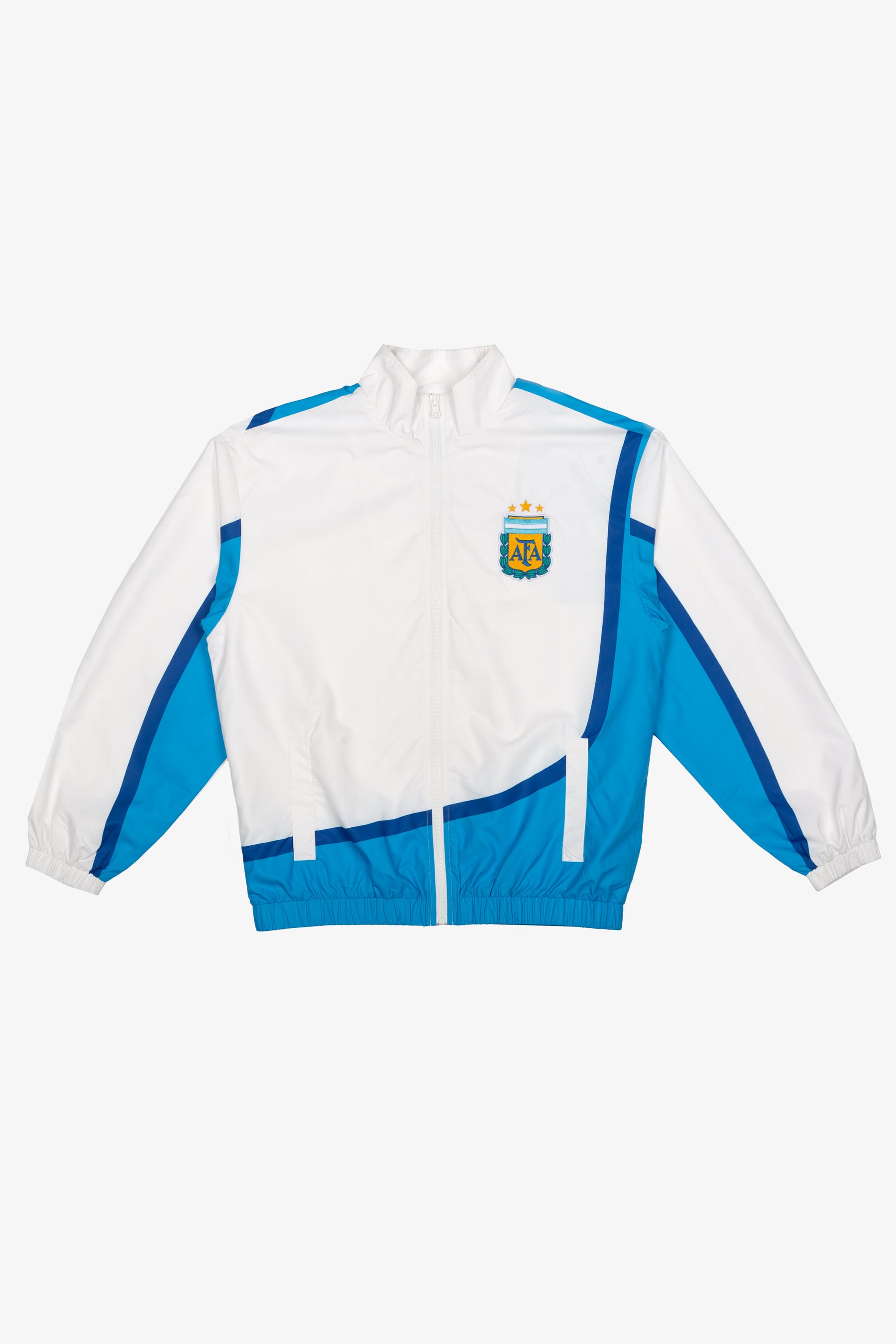 Argentina Windbreaker Jacket - White / Blue