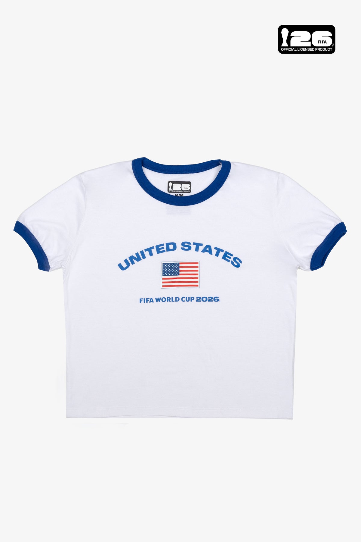FIFA World Cup 2026™ USA Cropped Ringer T-Shirt - White